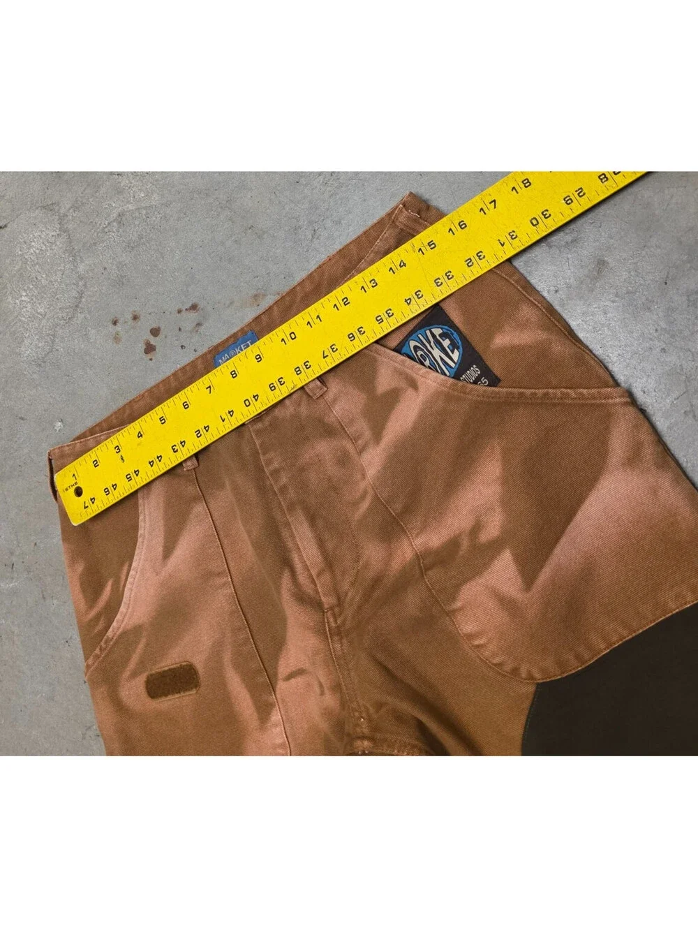 Market Design Studio Double Knee Pants Size 34x27 Brown Canvas Work Streetwear